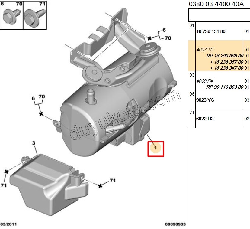 Direksiyon Pompası EXP3 SCD3 DW10 8V