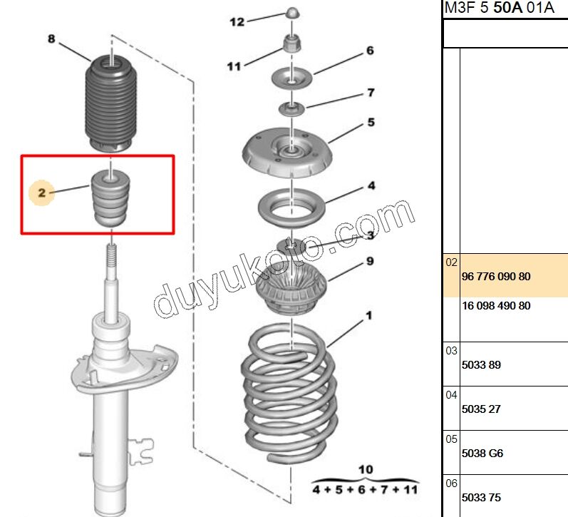 Ön Amortisör Dayama Takozu