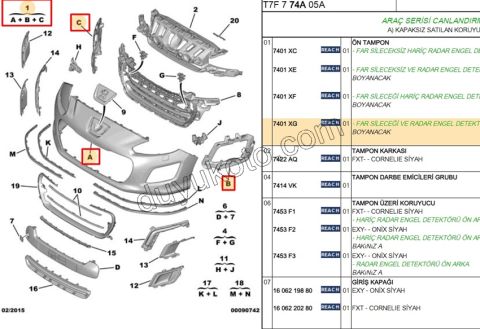 Ön Tampon P3081MQ FAR YIKAMA+ PARK SENS+
