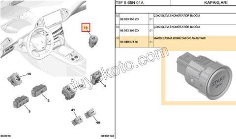 START / STOP Anahtarı P3082 KROM+