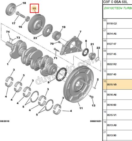 KASNAK KRANK 2.0HDİ 16V 136HP P407