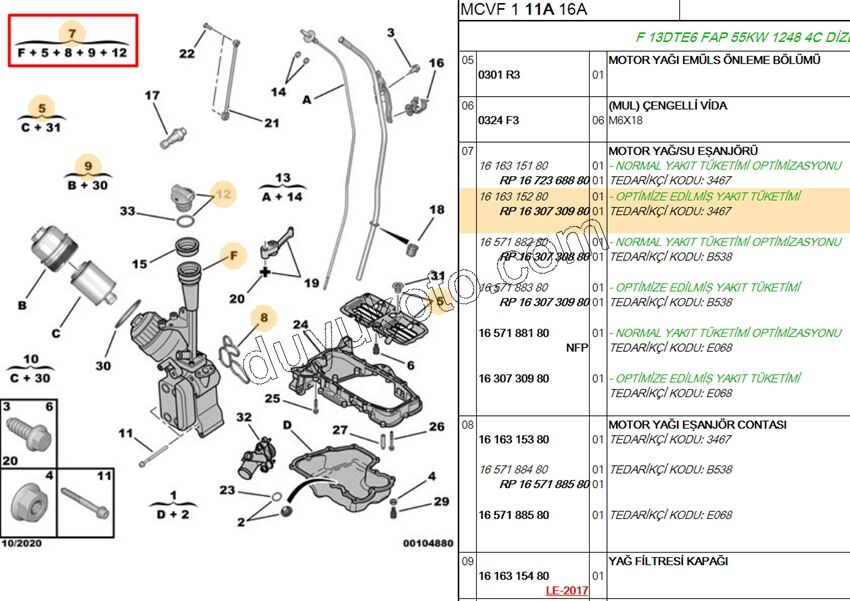 SOGUTUCU YAG YM 1.3HDI 1.3JTD