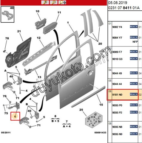 Ön Kapı Gergisi C32