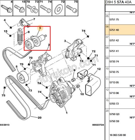 KUTUK RULMAN ALTER GERGI ES9J4