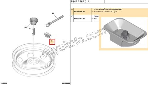 SOMUN STEPNE KARE PLASTIK C4PC2 30082 3082