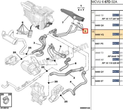 Kalorıfer Hortumu İkili TK PBP FRN NM LN