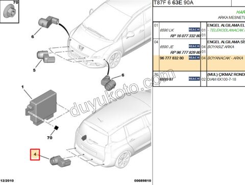 SENSOR PARK ON ARKA P30081 P50081