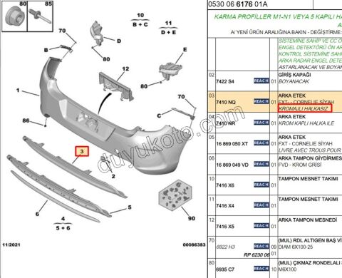 CITA SUS ARKA TAMPON ALT C42 KROM SUZ TIP