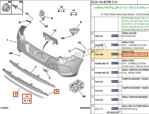 CITA SUS ARKA TAMPON ALT C42 KROM USTUNDE