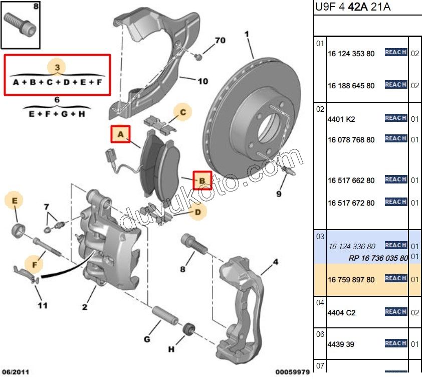 Fren Balatası Ön BXR3MQ