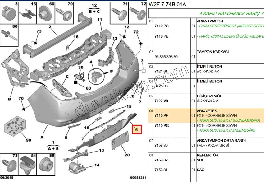 PLAKA UNITESI ARKA TAMPON P5081