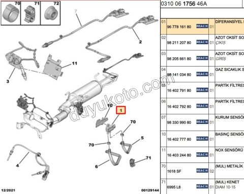 Map Sensörü (Fab Kaptörü) 1.5HDİ Euro6 1.6HDİ Euro6 DW10F DW12R
