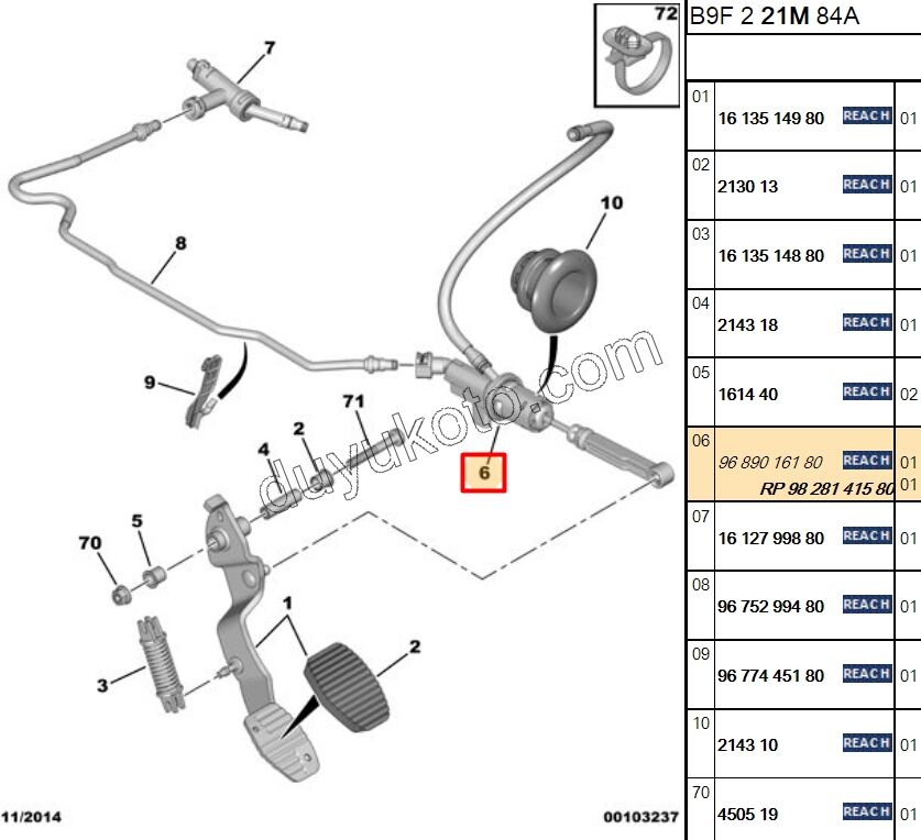 MERKEZ DEBRIYAJ UST PRT3 1.6HDİ Euro6 C