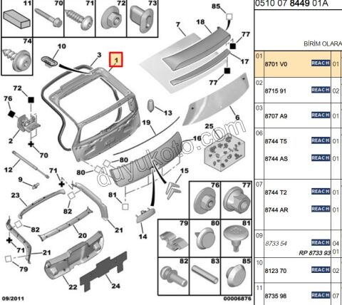 BAGAJ KAPAGI C41 VTS VTR 1P