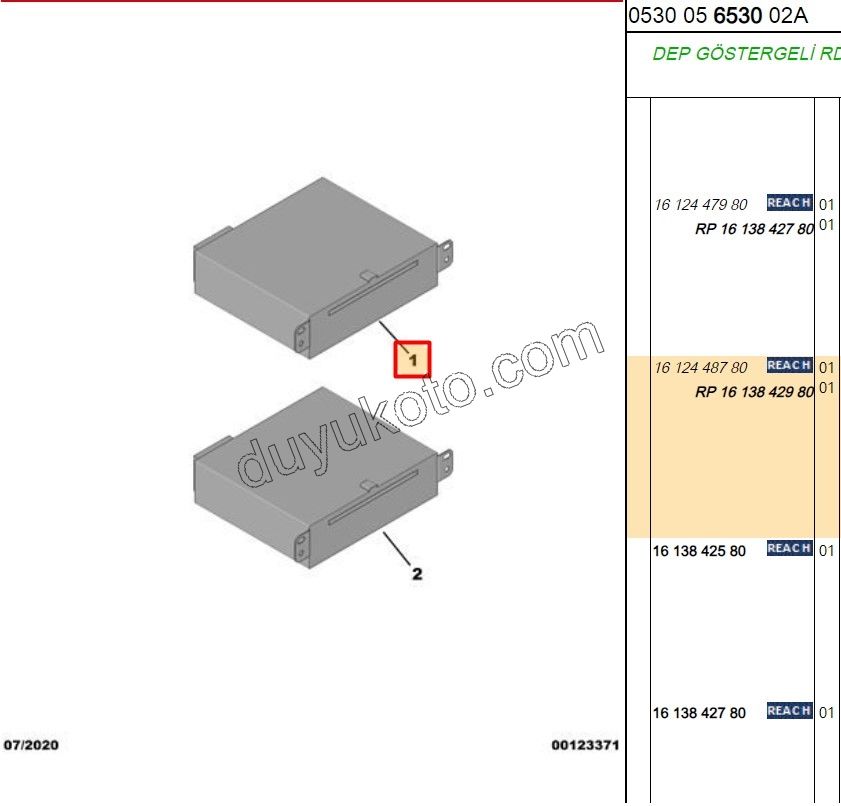 RADYO CD CALAR C42 DS41 CONTINENTAL 9801189580 9804147080 YNO