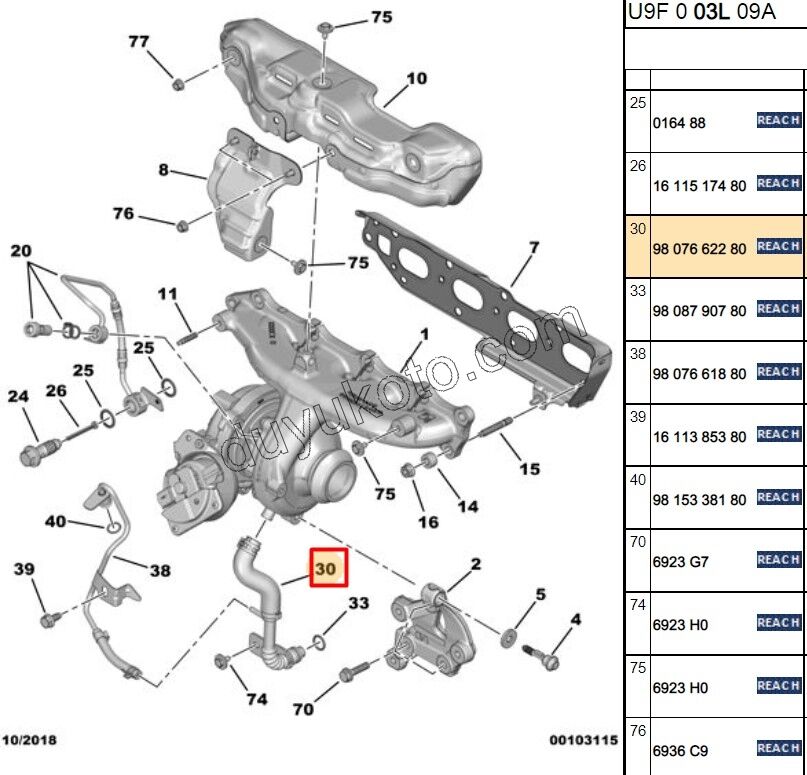 BORU + HORTUM TURBO YAGLAMA ALT BXR3 DW10F DW12R