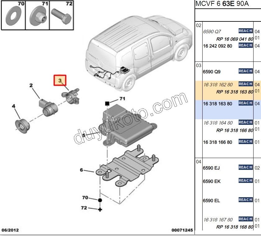 Park Sensörü  İç Ayağı  X 4AD PBP FRN