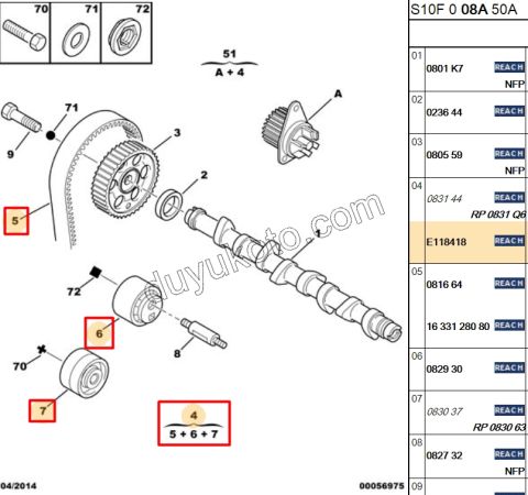 Eksantrik/Triger Kayış Seti P106 TUD3