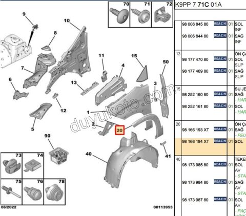 Dodik Ön Çamurluk Sol PRT4