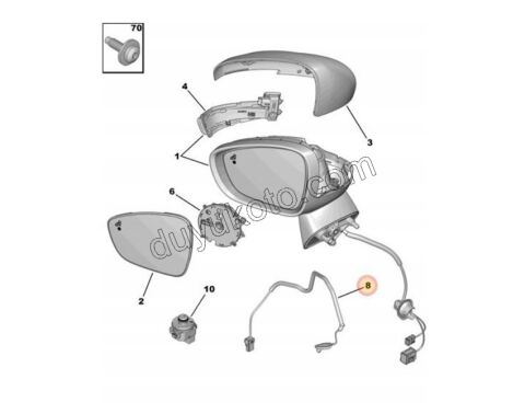Citroen C4 Picasso Dış Sıcaklık Sensörü Ayna Üzerinde 2013/2018