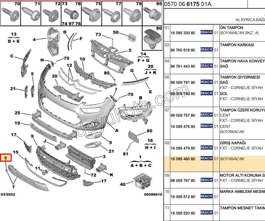 KAPAK ON TAMPON CEKI DEMIR C4PC2MQ AST+
