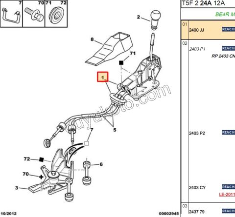 VITES HALATI TK +UST KUMANDA P307 1.4HDİ Euro4 02/11 DV6