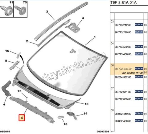 Ön Cam Alt Izgara (Bakalit) P3082