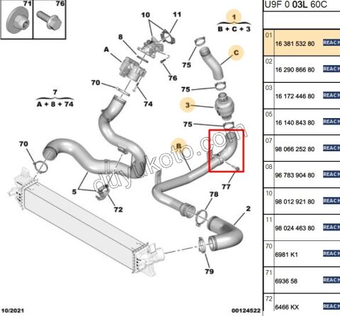TEK HORTUM TURBO INTER L UST ARA DIRSEK KCK BXR3MQ DW10FU 1638153280