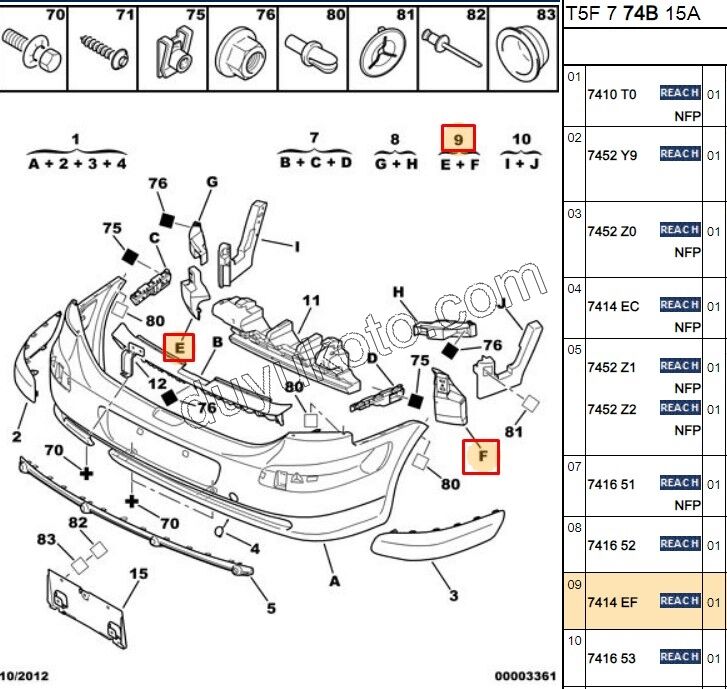 Arka Tampon Darbe Emici Takım Köşe P307CC