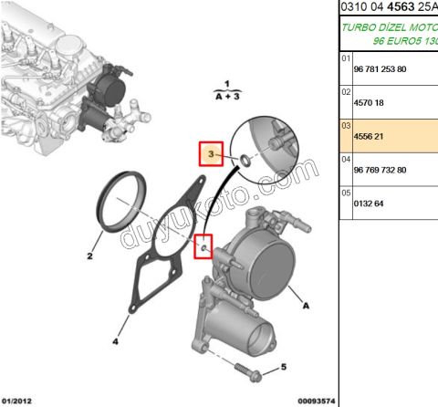 Vakum Rampası Contası (Oringi)   BXR3