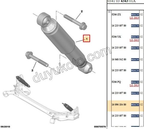 Arka Amortisör PBP FRN