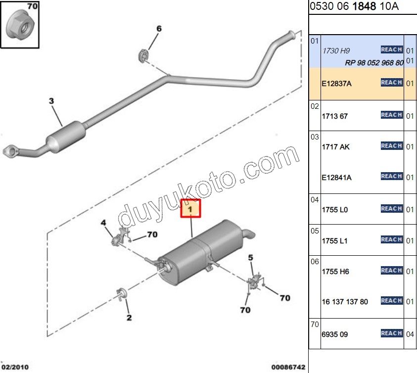 Egzoz Arka Susturucu C4 C42 DS4
