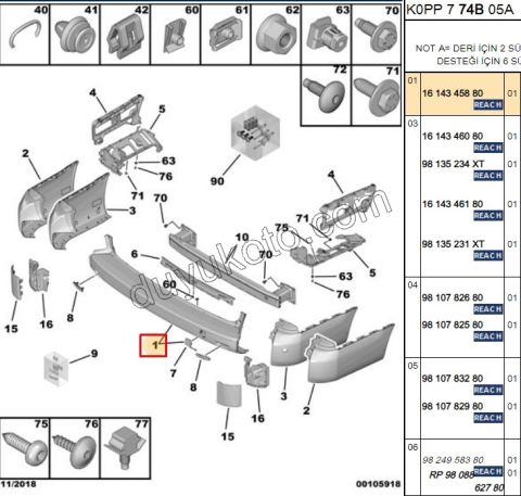 TAMPON ARKA ORTA EXP4
