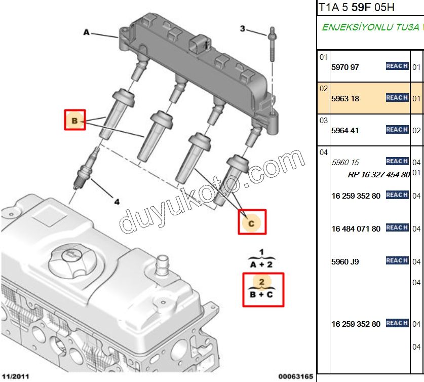 Ateşleme Bobin Lastiği Takım