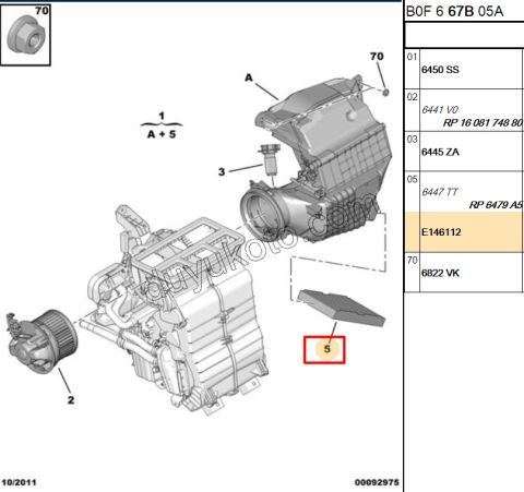 Peugeot 107 Polen Filtresi 2005/2012