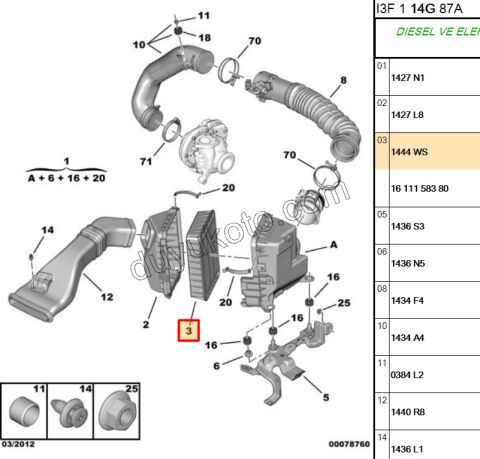 Hava Filtresi P4007 P4008 DW12
