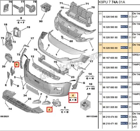 AYAK SIS FAR IC BAGLANTI TK PRT4