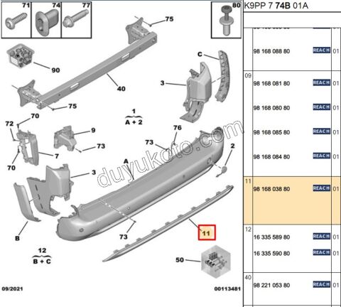 CITA SUS ARKA TAMPON ORTA INCE PRT4