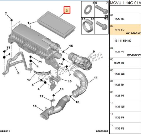 Hava Filtresi PBP TU3A Benzinli