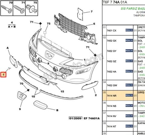 Ön Çeki Demiri Kapağı P3072