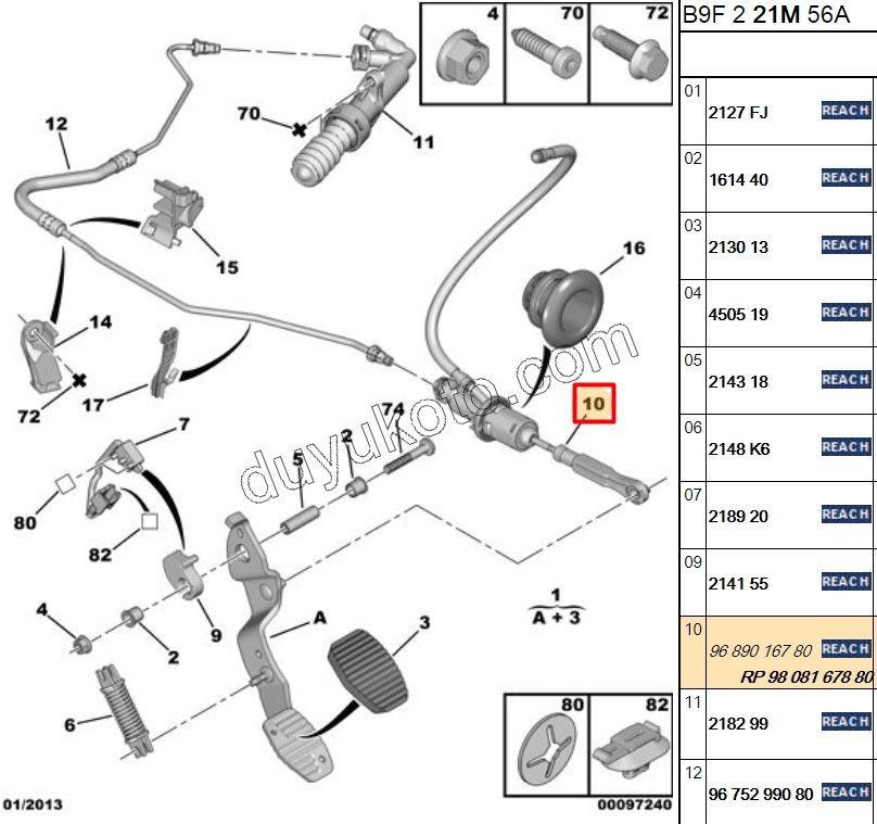 MERKEZ DEBRIYAJ UST 1.6HDİ Euro6 YM PRT3