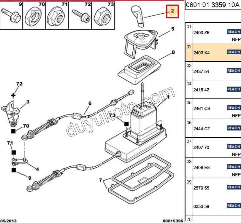 Krom Vites Topuzu (Otomatik Vites) C31 C51