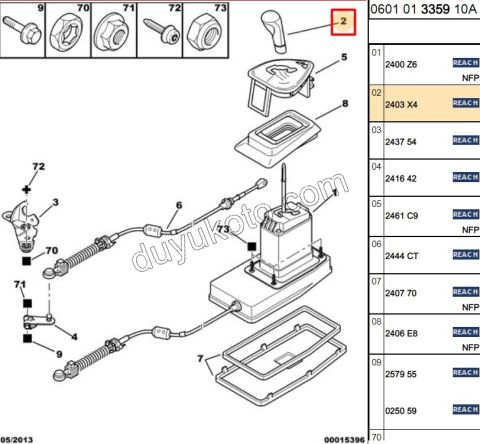 Krom Vites Topuzu (Otomatik Vites) C31 C51