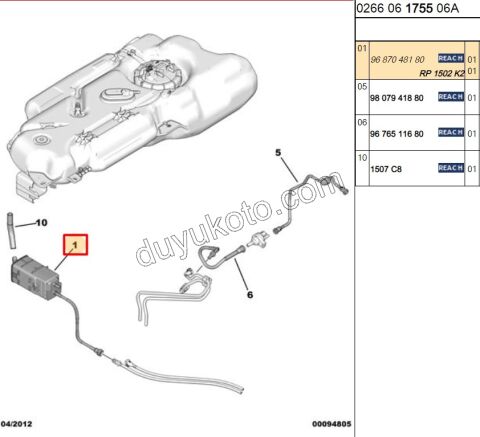 Benzin Buhar Kanister Tüpü EMICI EB2F P301