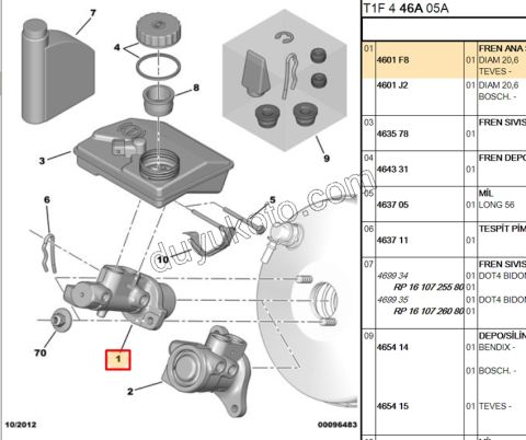 Fren Ana Merkezi P206 TU3JP 1.4HDİ Euro4 02/11 P306
