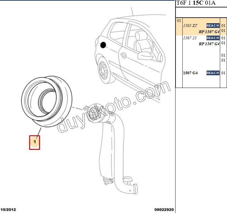 CONTA BOGAZ BORU YAKIT P307