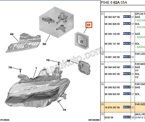 Peugeot 408 Far Kapağı 2023 Sonrası