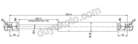 Bagaj Kapak Amortisörü P206 3P 5P