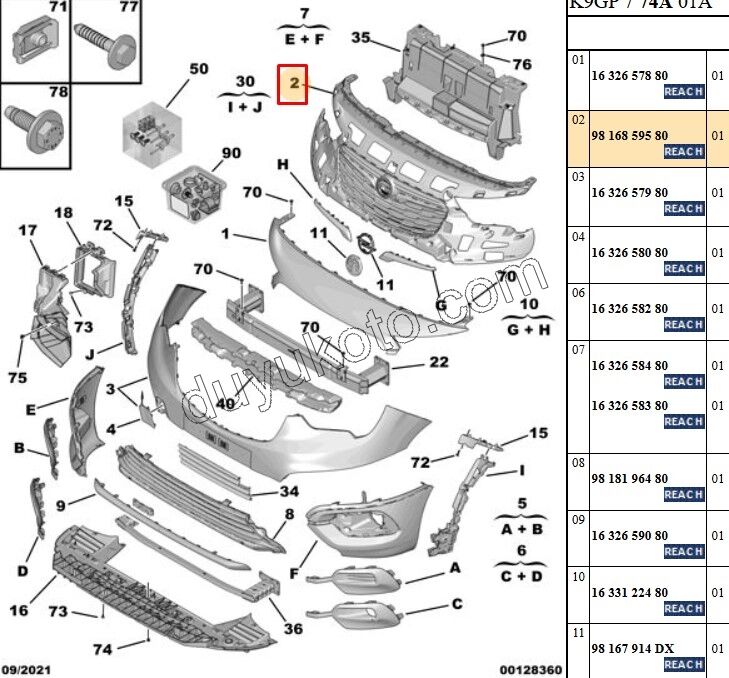 IZGARA ON TAMPON IC PRT4 CMBE