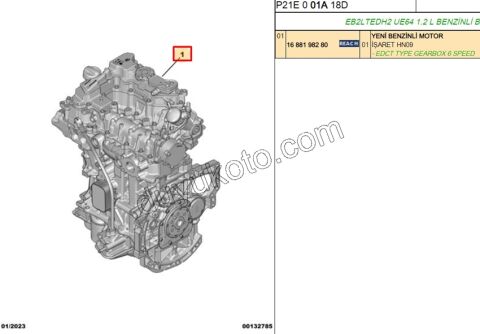 MOTOR KOMPLE EB2LTDH2 EURO 6.4